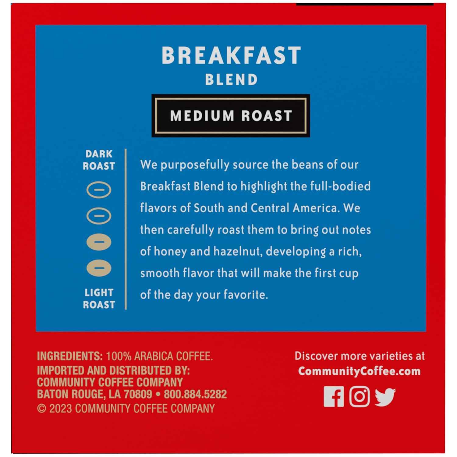 Community Coffee Breakfast Blend Pods for Calm Morning Ritual, Smooth No-Jitters Coffee