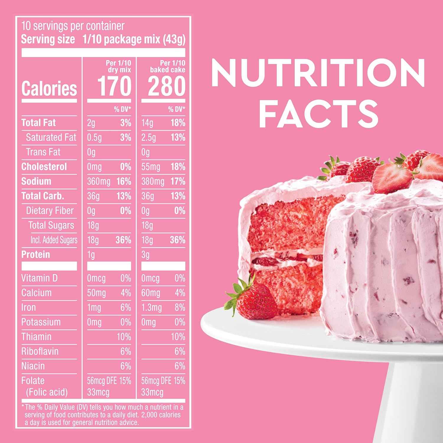 Duncan Hines Signature Strawberry Cake Mix – Easy Family Birthday Dessert for Children's Celebrations