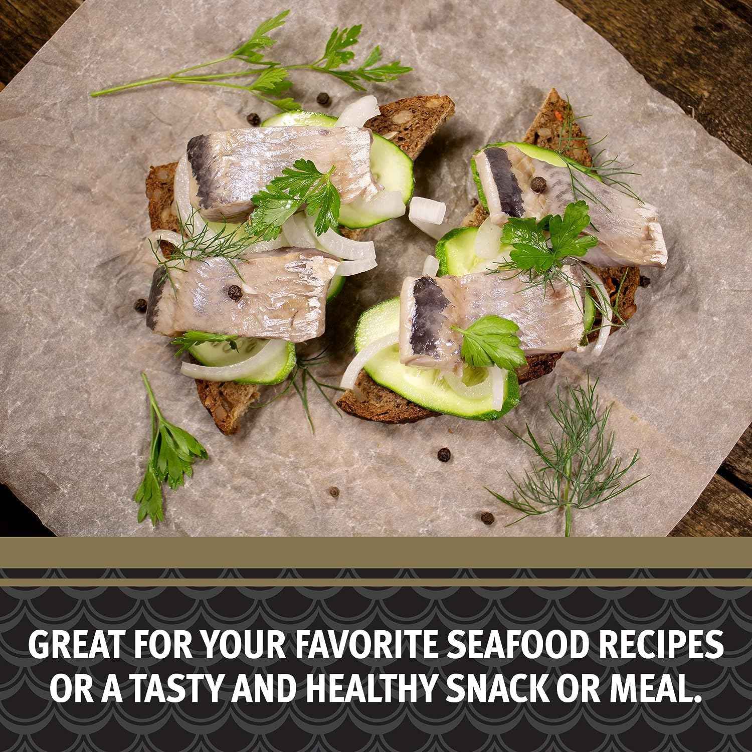 Brunswick Golden Smoked Herring Fillets – No-Prep Canned Seafood for Campsite and Trail Lunches
