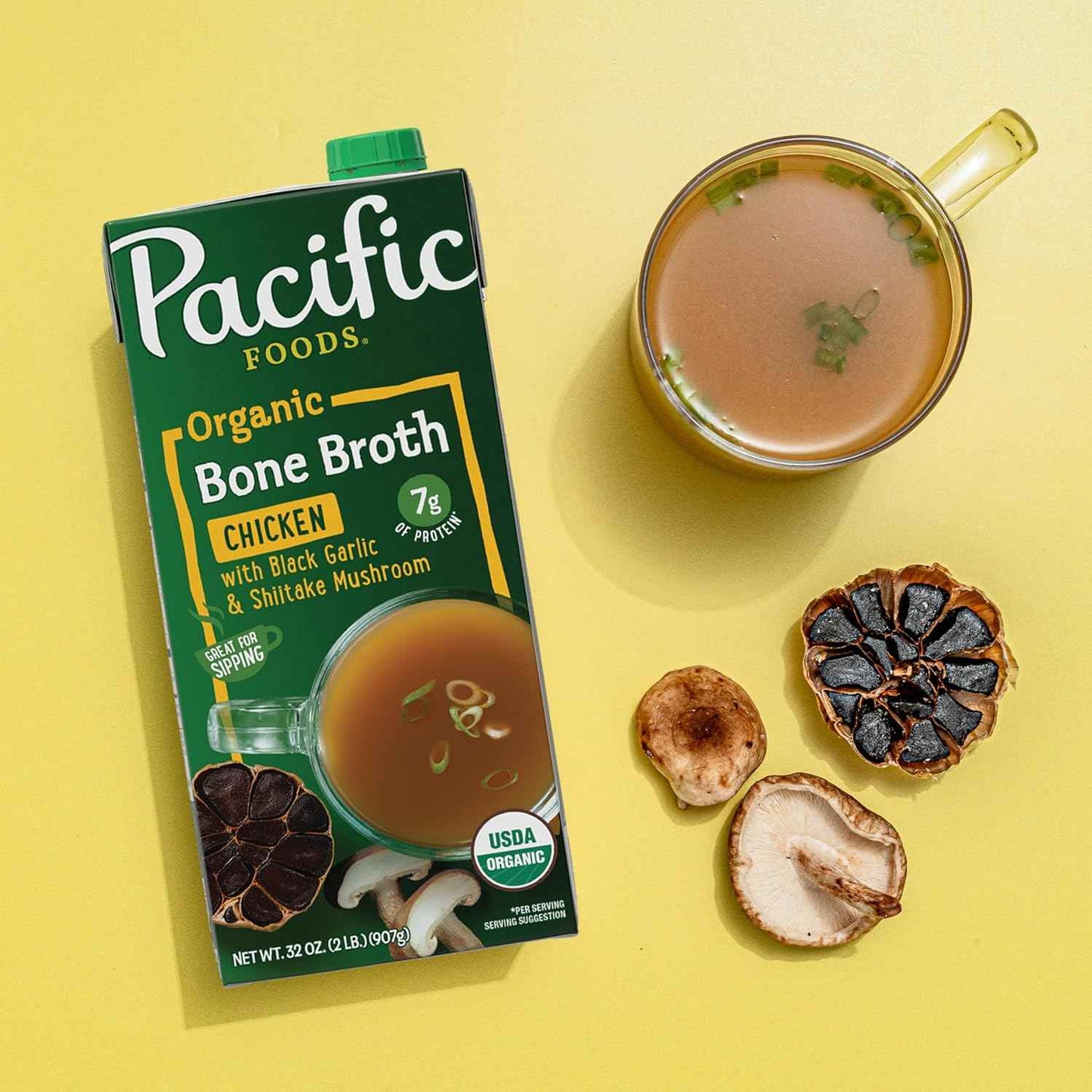 Pacific Foods Organic Unsalted Chicken Bone Broth – Thoughtful Wellness Gift for Mom and Health-Conscious Friends