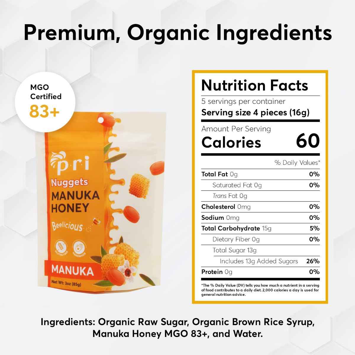 P.R.I Manuka Honey Nuggets – Thoughtful Hostess Gift for Dinner Party Thank You Bowls