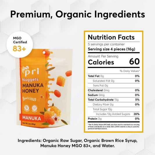 P.R.I Manuka Honey Nuggets – Thoughtful Hostess Gift for Dinner Party Thank You Bowls