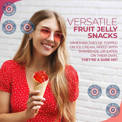 Fusion Select Lychee Coconut Jelly – Guilt-Free Low-Fat Snack for Mindful Wellness Routines, 14 oz Resealable Jar