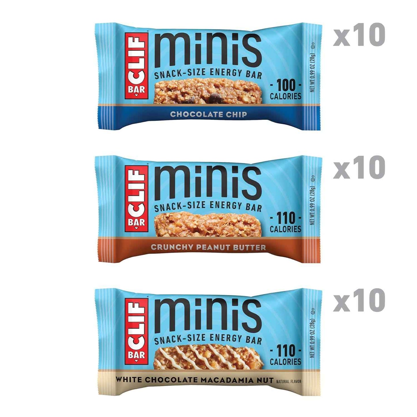 CLIF BAR Minis Variety Pack - Kid Safe Lunchbox Snacks for School, After School and Playdates - 30 Count