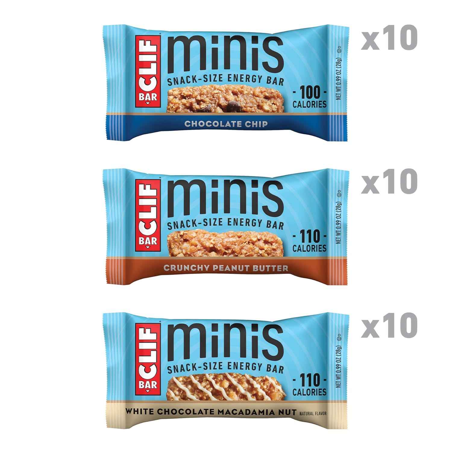 CLIF BAR Minis Variety Pack - Kid Safe Lunchbox Snacks for School, After School and Playdates - 30 Count