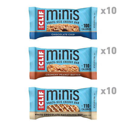 CLIF BAR Minis Variety Pack - Kid Safe Lunchbox Snacks for School, After School and Playdates - 30 Count