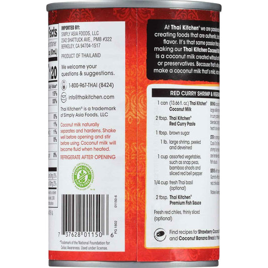 Thai Kitchen Coconut Milk – Three Ingredient Dairy Free Milk for Wellness Routines and Smoothie Bowls