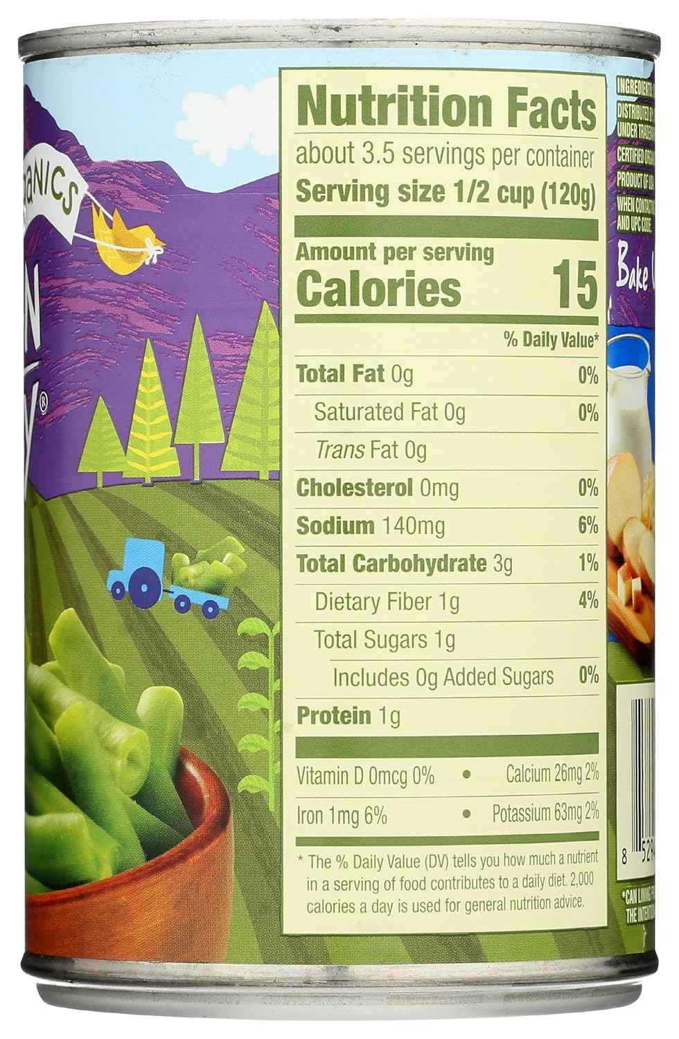 Green Valley Organic Cut Green Beans – Clean-Ingredient Pantry Staple for Health-Minded Home Cooks, Quick Heated Side Dish