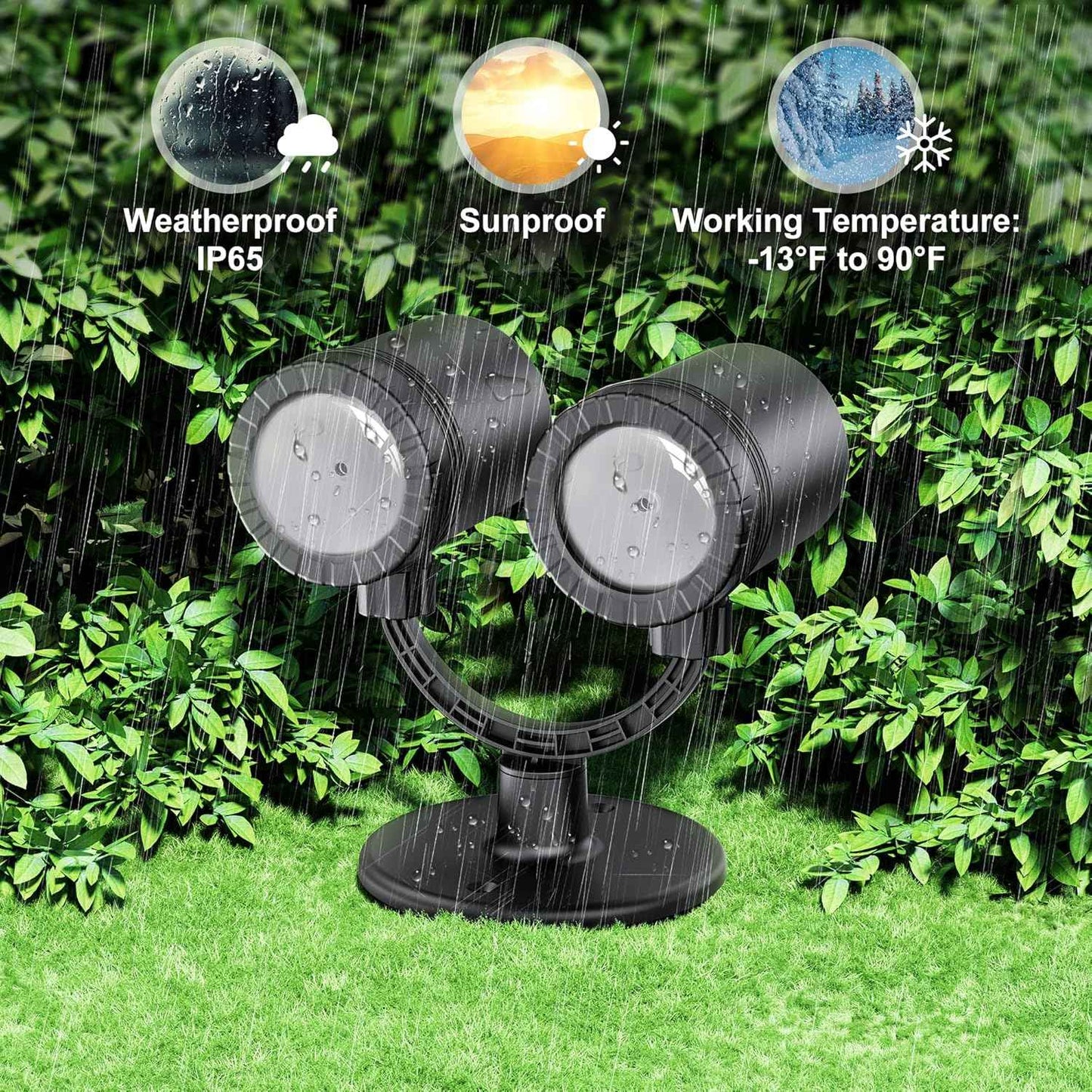 MuliVid Snowfall LED Projector – Stylish Indoor Home Decor for Holiday Season, Four Dynamic Patterns for Cozy Atmosphere
