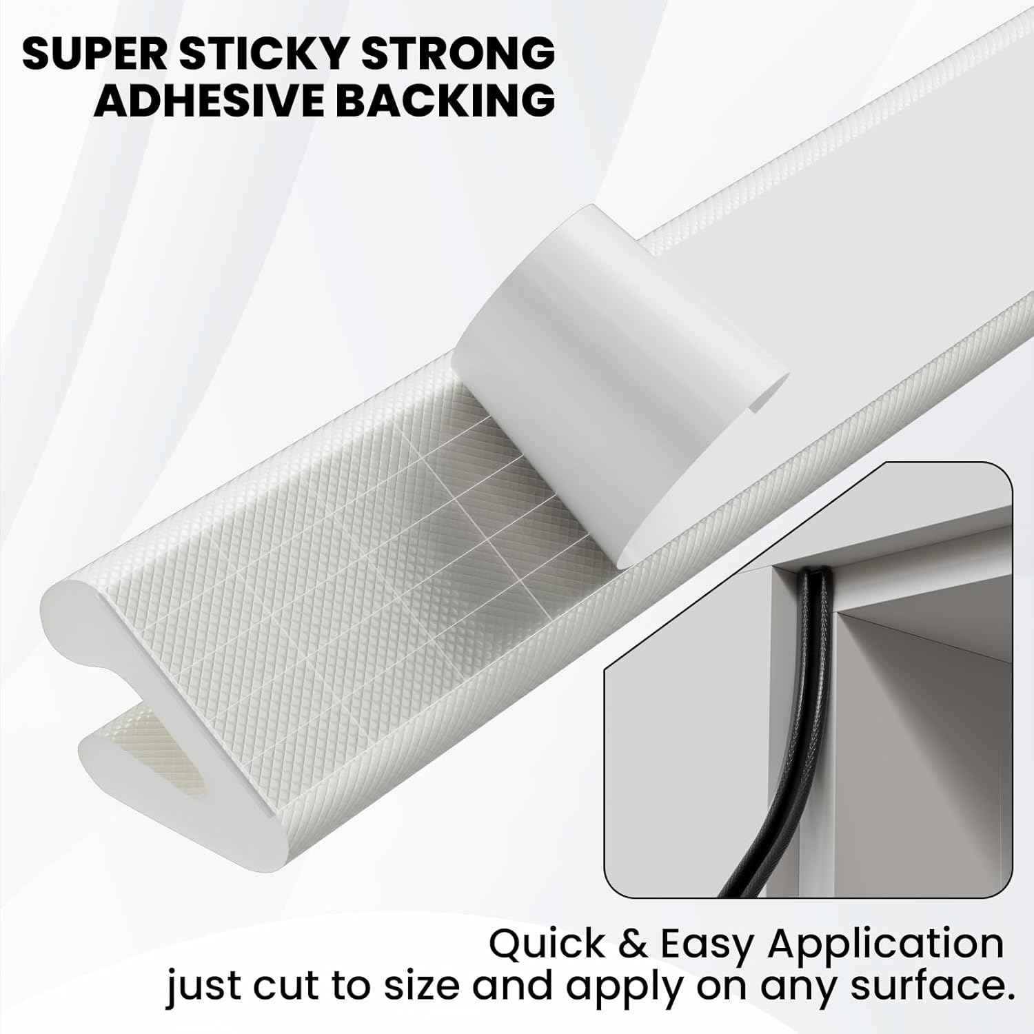 FoamGuard V-Shaped Door Seal Strip – Home Office Focus Door Weather Stripping, Block Hallway Distractions and Outside Noise