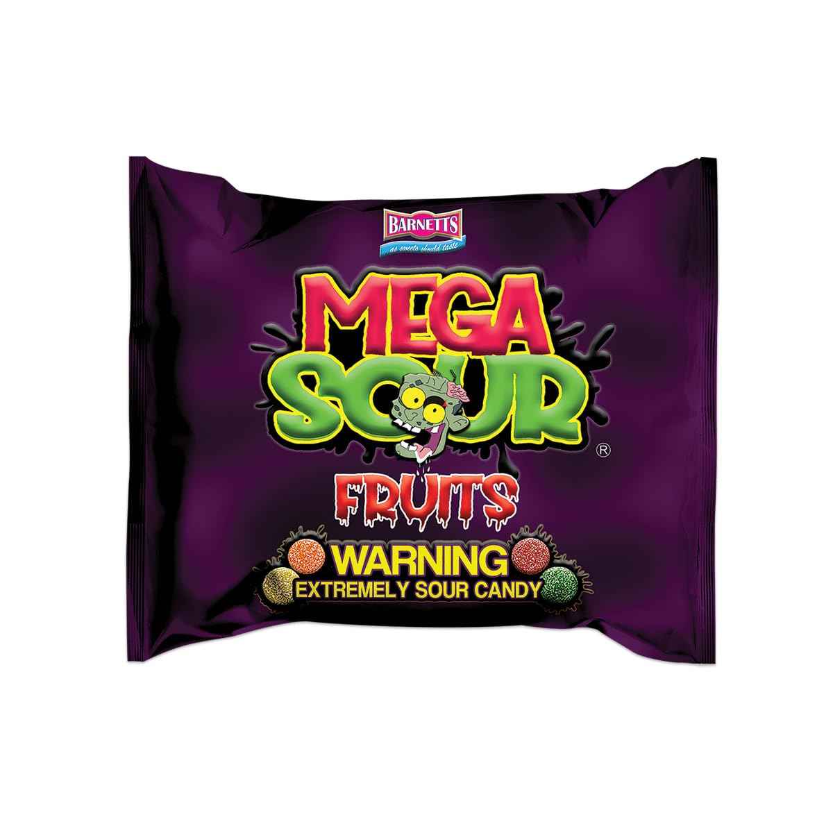 Barnetts Mega Sour Candy Fruits 200g – Fun Housewarming Present and Stocking Filler, Traditional Copper-Pan Sweets