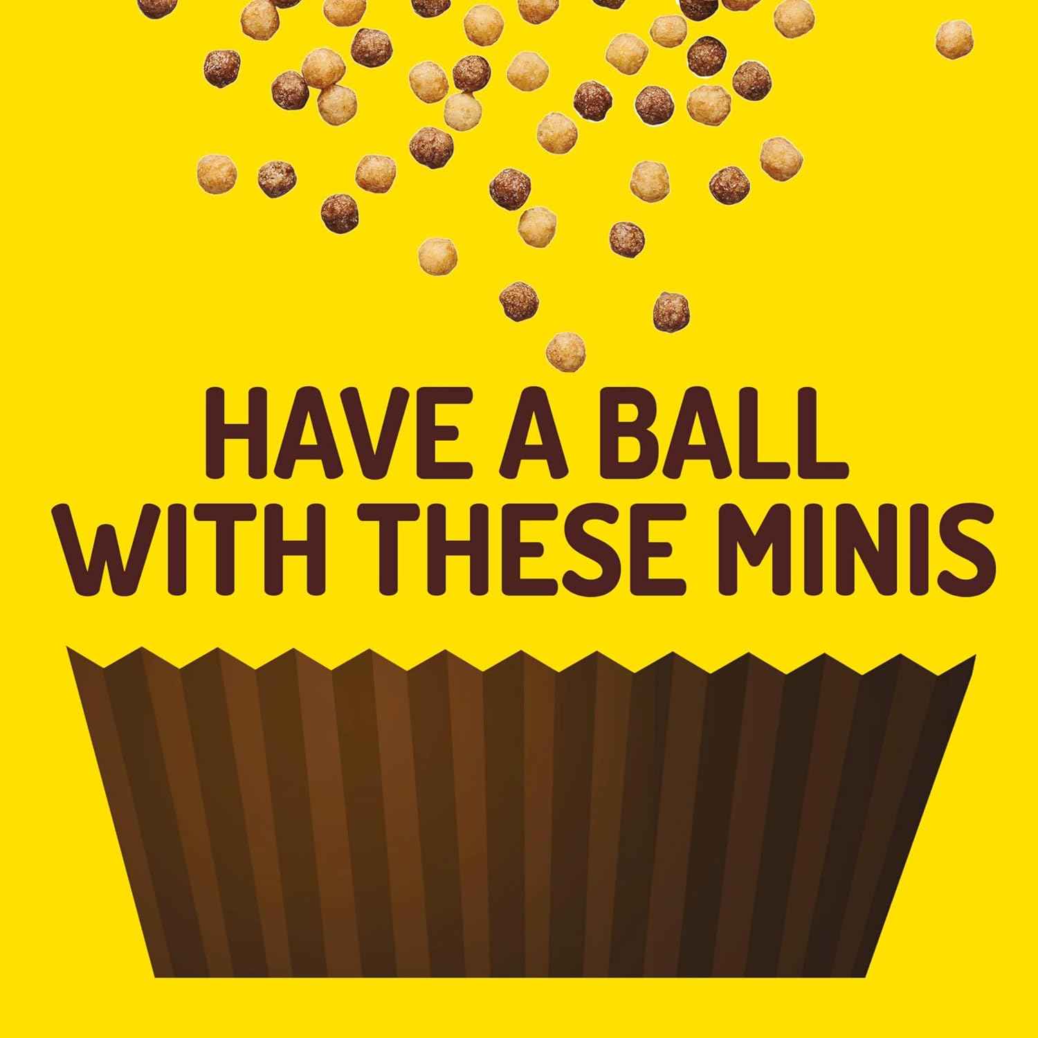 Reese's Puffs Minis Cereal, Fun Birthday Gift for the Chocolate Peanut Butter Fan, Family Size 19.8 oz Box