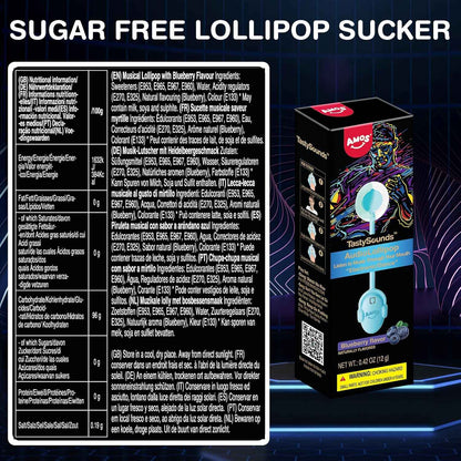 Amos Music Lollipop Candy – Guilt-Free Sugar-Free Self-Care Treat with Xylitol, Mindful Music Experience for Mindful Moments