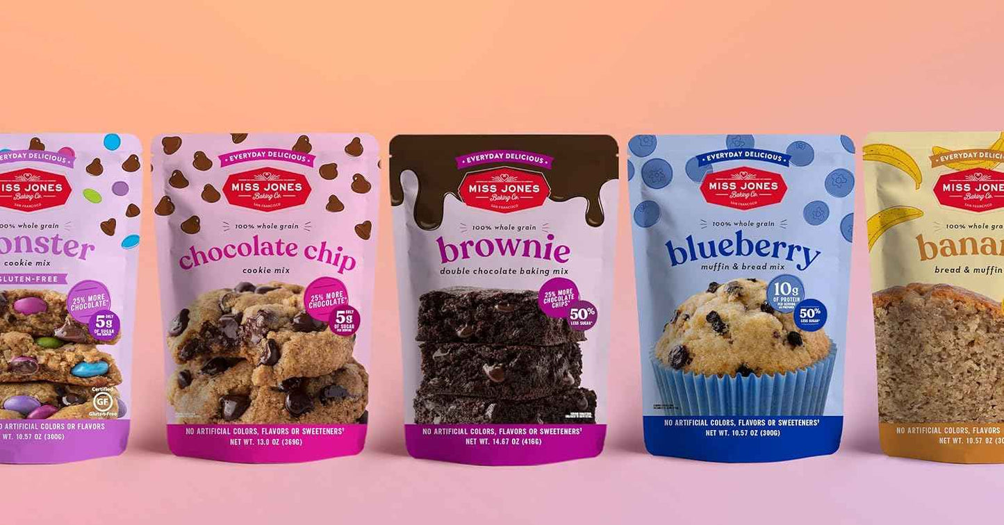 Miss Jones Baking Gluten-Free Monster Cookie Mix - Thoughtful Holiday Gift for the Gluten-Free Friend, Value 2-Pack