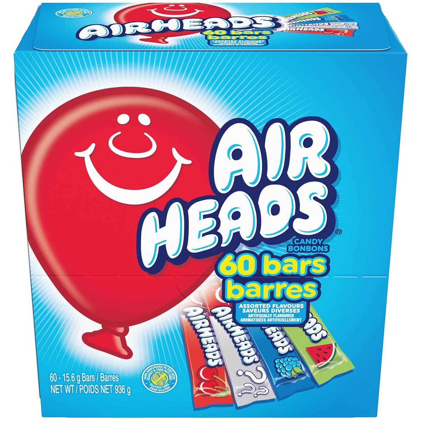 Airheads Sour Taffy Bars – Holiday Gift Basket Addition and Concession Stand Candy Bar Offering