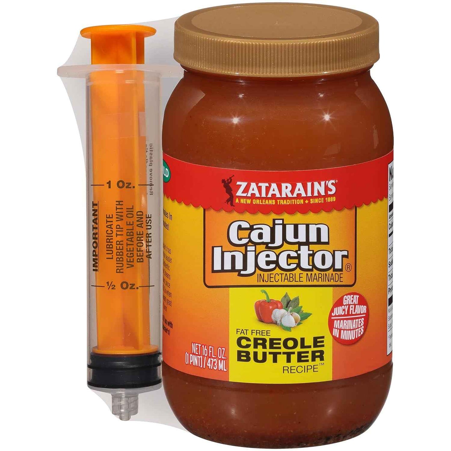 Zatarain's Cajun Butter Injection Kit with Needle – Unique Housewarming Gift for Couples and Home Cooks Who Love Bold Louisiana Flavor