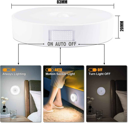 LuminBeam Warm White Motion Light – Cozy Ambient Lighting for Living Room and Bedroom, Rechargeable