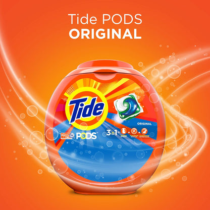 Tide PODS Concentrated Laundry Pacs for Uncluttered Laundry Closets – One Tub Replaces Bottles and Powder