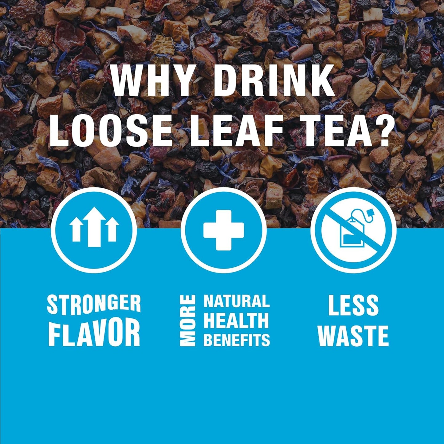 Tiesta Tea Blueberry Wild Child Loose Leaf – Clean-Ingredient Herbal Tea for Intentional Kitchens and Clutter-Free Pantries, 25-Cup Pouch