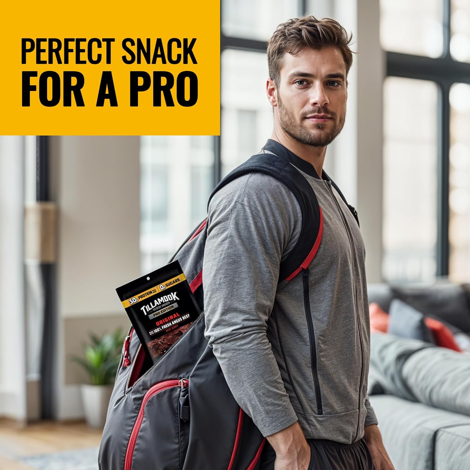 Tillamook Country Smoker PRO Edition Beef Jerky, Real Hardwood Smoked Angus, 2.14 Oz Gluten Free Low Carb Snack for Macro-Tracking and Mindful Nutrition