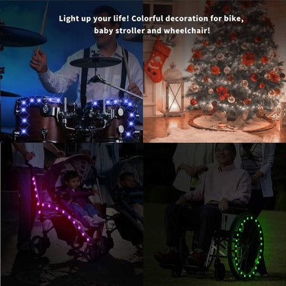 TINANA LED Bike Spoke Lights – All-Weather Wheel Lights for Rain, Snow, and Late-Afternoon Rides