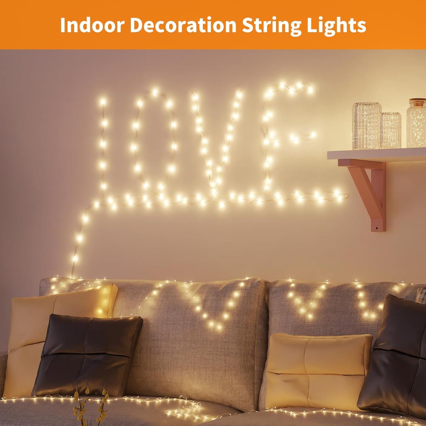 TingMiao Waterproof Fairy Lights – Patio String Lighting, 6 Pack 7.2 ft Battery Operated Copper Wire