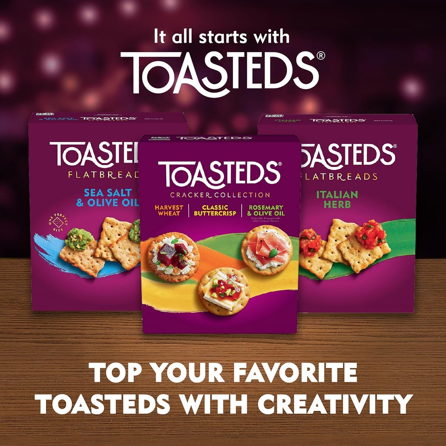 Toasteds Cracker Collection – Patio Entertaining Cracker Variety for Outdoor Cheese Boards, 12oz