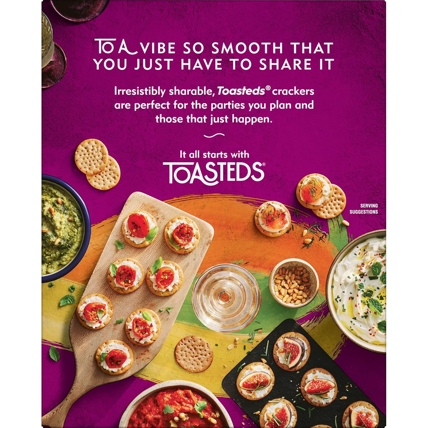 Toasteds Cracker Collection – Patio Entertaining Cracker Variety for Outdoor Cheese Boards, 12oz