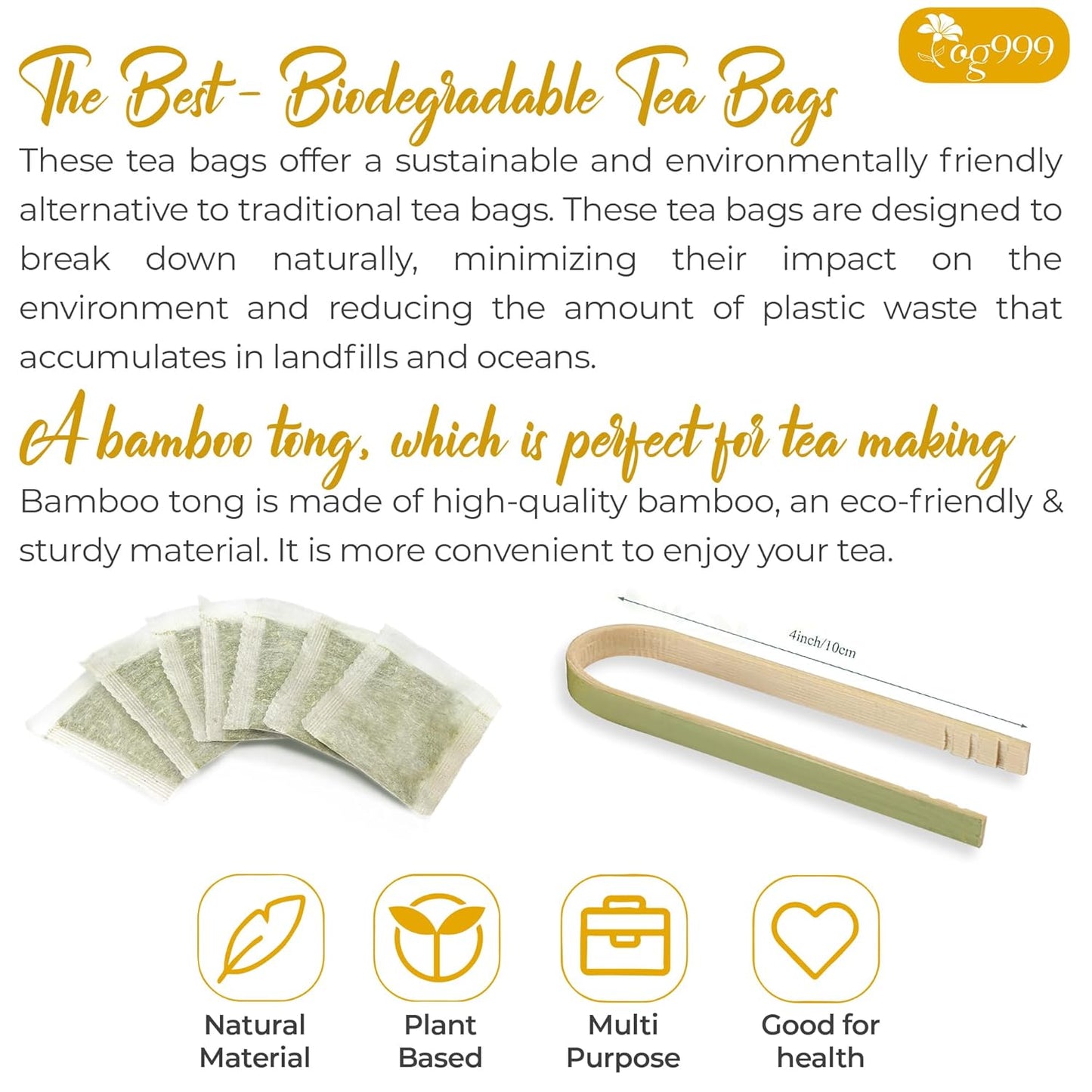 TOG999 Three-Ingredient Herbal Tea – Minimalist Pantry Staple for Less-is-More Wellness Routines
