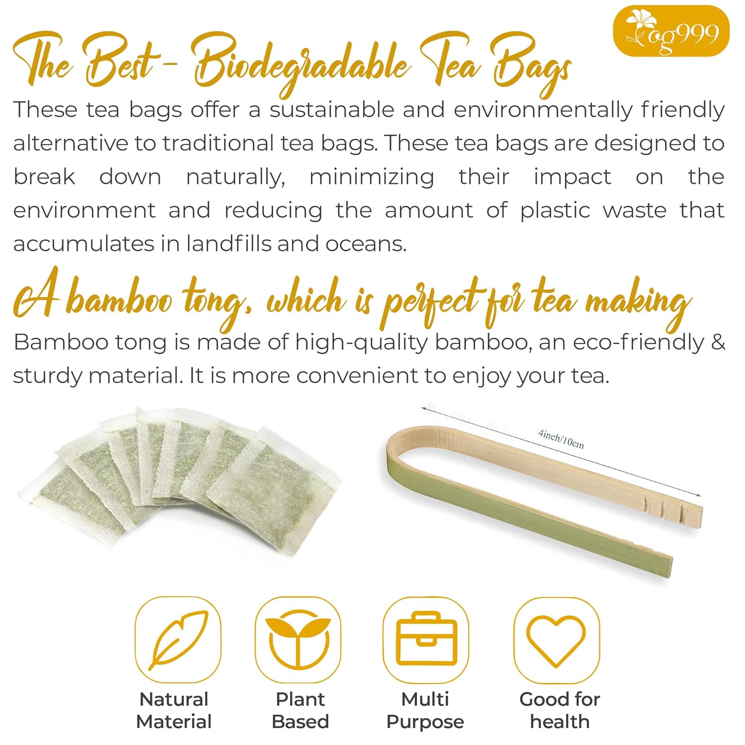 TOG999 Three-Ingredient Herbal Tea – Minimalist Pantry Staple for Less-is-More Wellness Routines