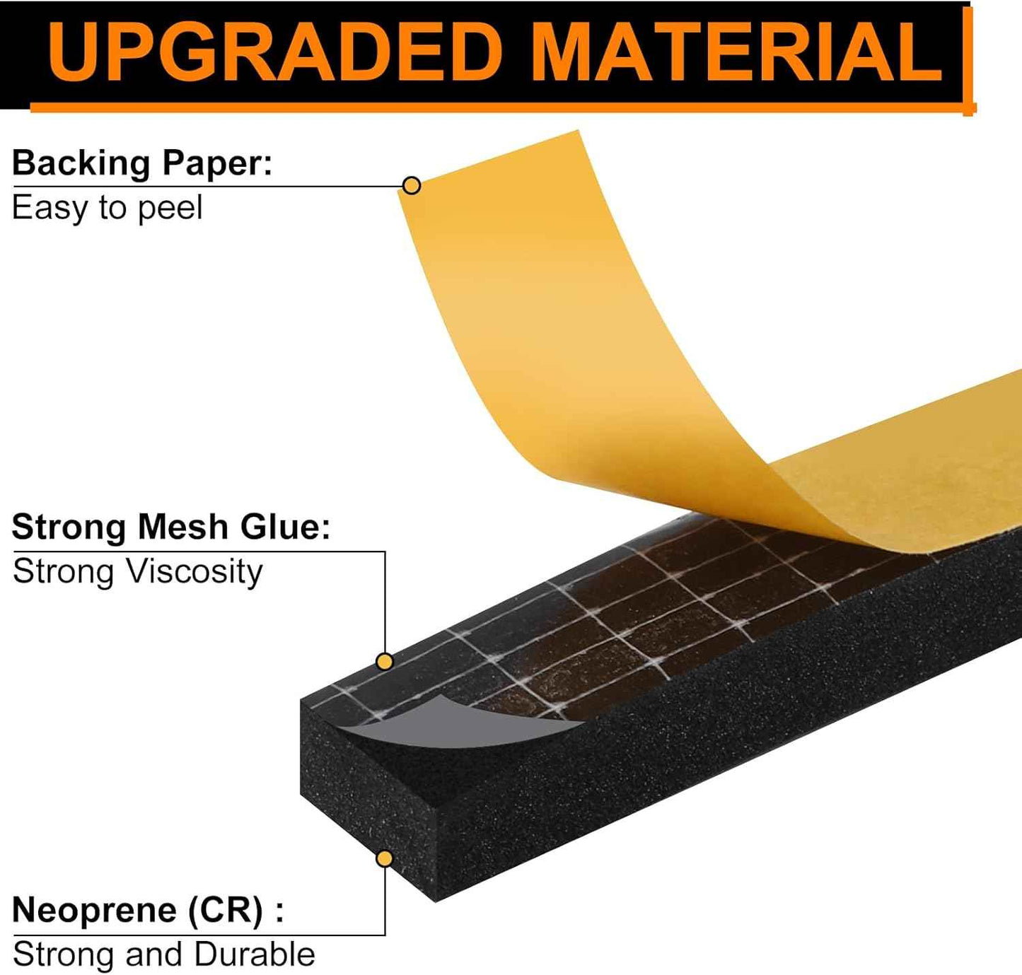 [Brand Name] Door Weather Stripping – Low-Profile Foam Tape for Clean, Uncluttered Door and Window Frames