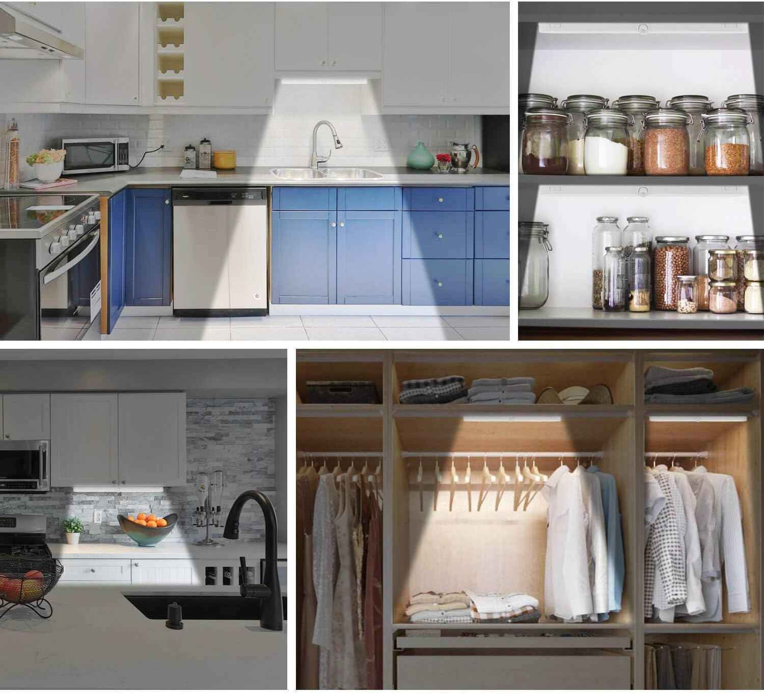 BLS T01L Motion Sensor Light – Minimalist Wire-Free Pantry and Closet Bar Light with Adjustable Swivel Beam