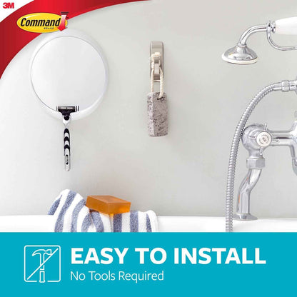 Command Modern Reflections Bath Hook – Drill-Free, No-Tool Towel Hook to Keep Bathroom Walls Intact