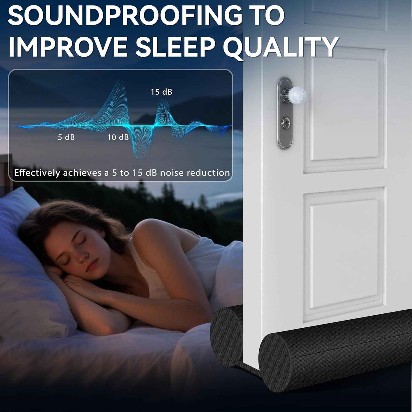 Holikme Under Door Draft Stopper – No-Tool, No-Adhesive Door Seal Safe for Rental Apartments