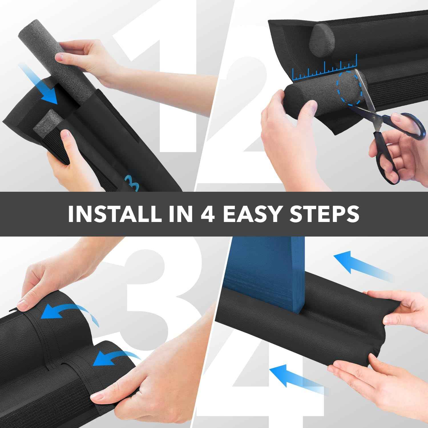 Everlasting Comfort Under Door Draft Stopper – Kid and Pet Safe Door Gap Blocker, No Hardware Required