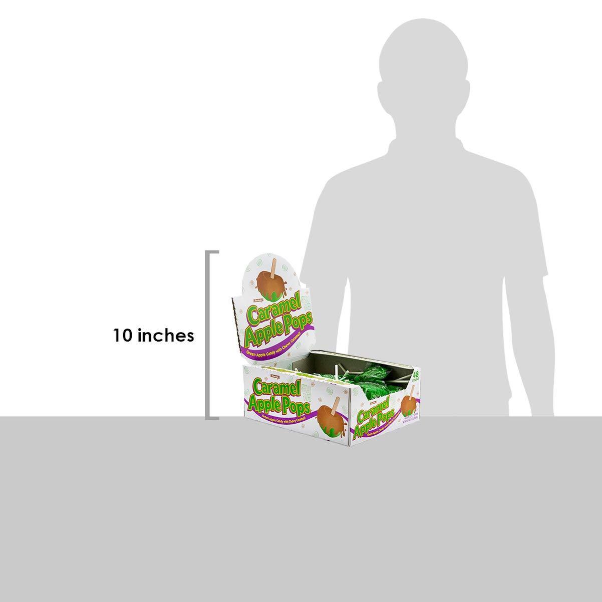 Tootsie Roll Green Apple Caramel Suckers – Reception Desk Candy Dish and Conference Room Snack, Bulk 48 Count