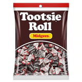 Tootsie Roll Midgees 6.5 oz Bulk Bag - Melt-Resistant Individually Wrapped Candy for Tailgates, Carnivals, and Outdoor Wedding Receptions