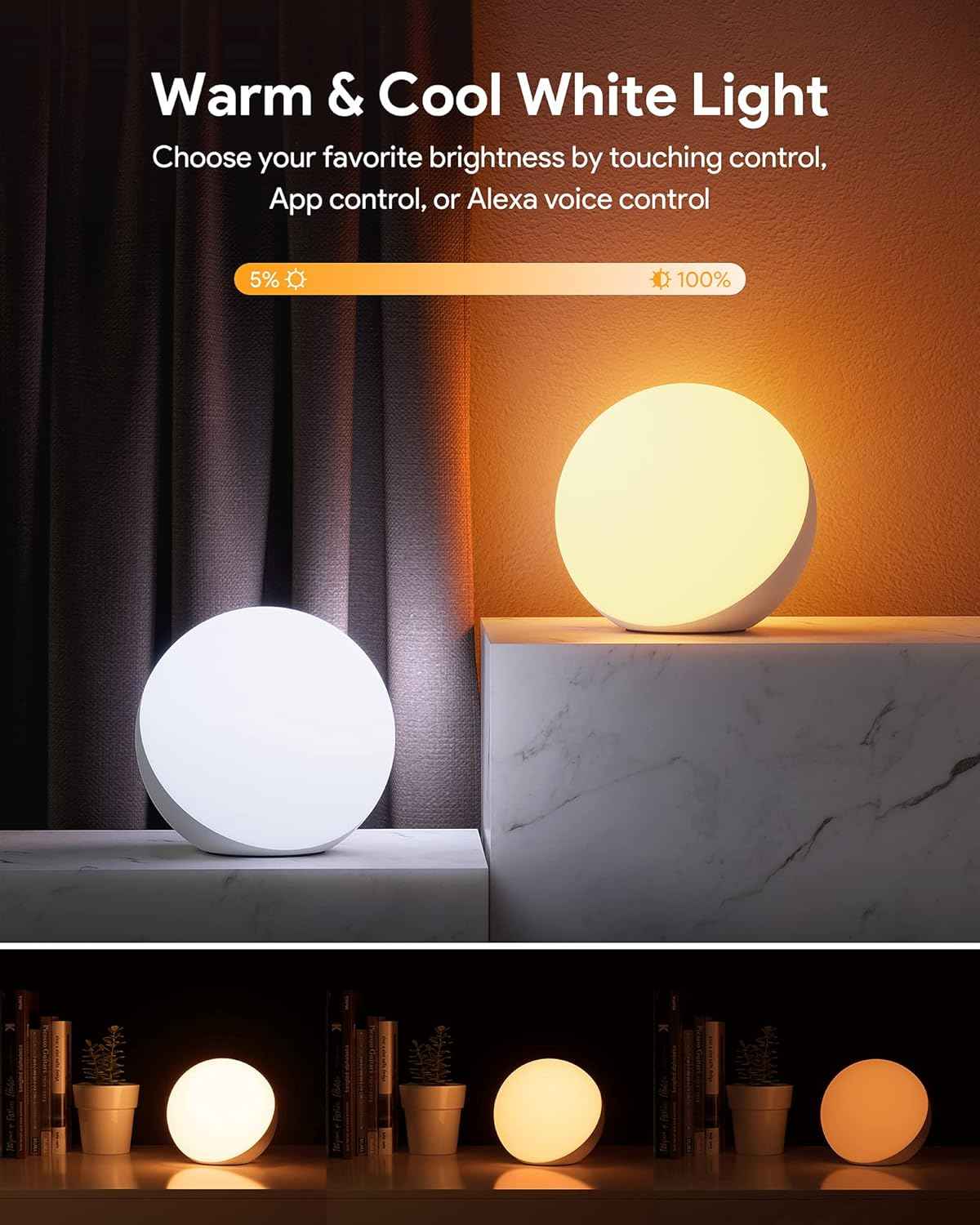 Hifree Smart Table Lamp – Safe Nursery Night Light for Babies, Flicker-Free Anti-Blue LED Lamp for Kids Room