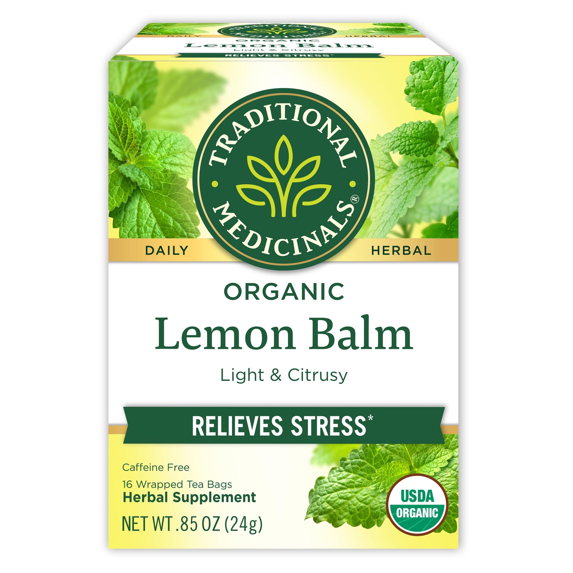 Traditional Medicinals Organic Lemon Balm Tea – Clean-Label Herbal Brew for the Intentional Kitchen Counter