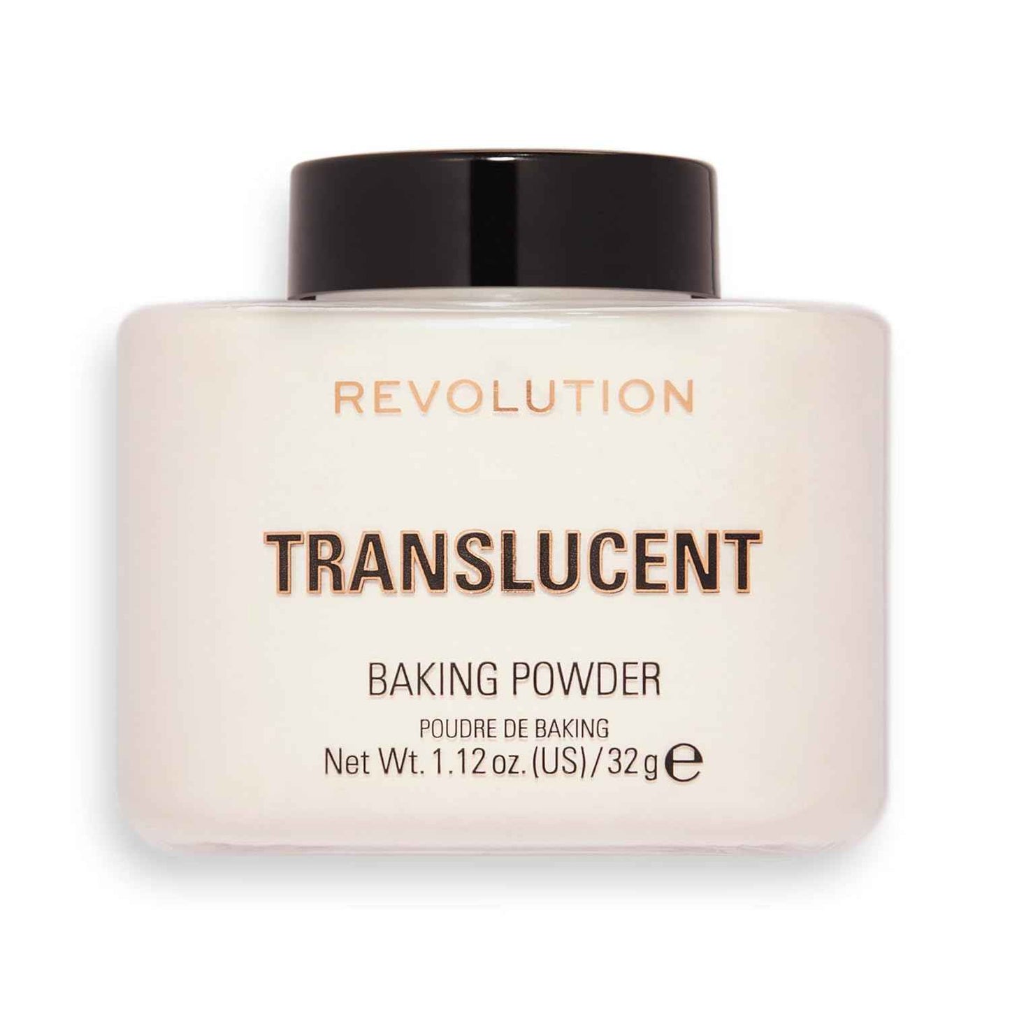 Revolution Loose Baking Powder – One-Jar Vanity Essential, Universal Translucent Setting Powder, 1.12 oz