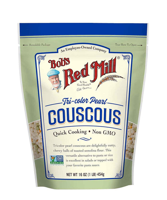 Bob's Red Mill Tri-Color Pearl Couscous – Vegan Whole-Grain Base for Plant-Forward Wellness Bowls