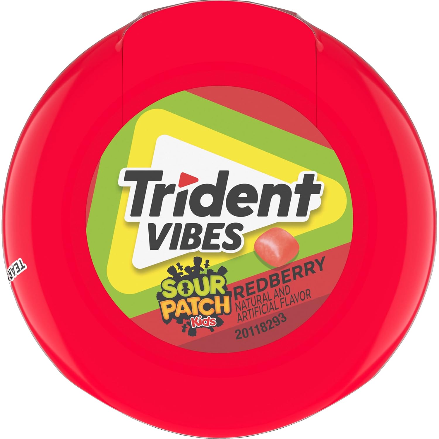 Trident Vibes SOUR PATCH KIDS Blue Raspberry Chewing Gum – Picnic and Outdoor Adventure Freshener, Resealable 160-Piece Pack