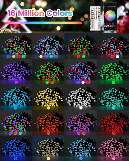 LumifyHome Waterproof String Lights – Patio Party Lighting, 82ft IP44 RGB Outdoor Twinkle Lights with App