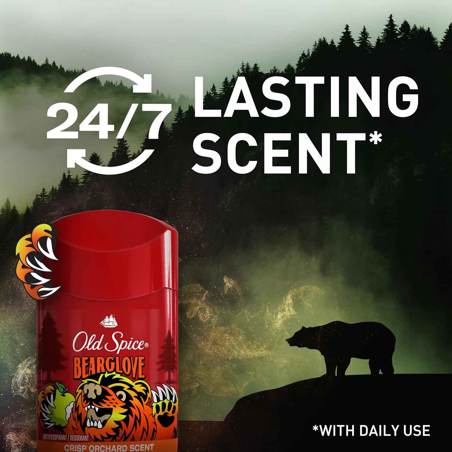 Old Spice Aluminum Free Deodorant – Thoughtful Stocking Stuffer for Men, Invisible Solid Bearglove Scent
