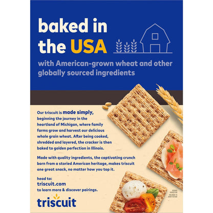 Triscuit Cracked Pepper & Olive Oil Crackers – 100% Whole Grain Lunchbox Staple for Health-Conscious Families