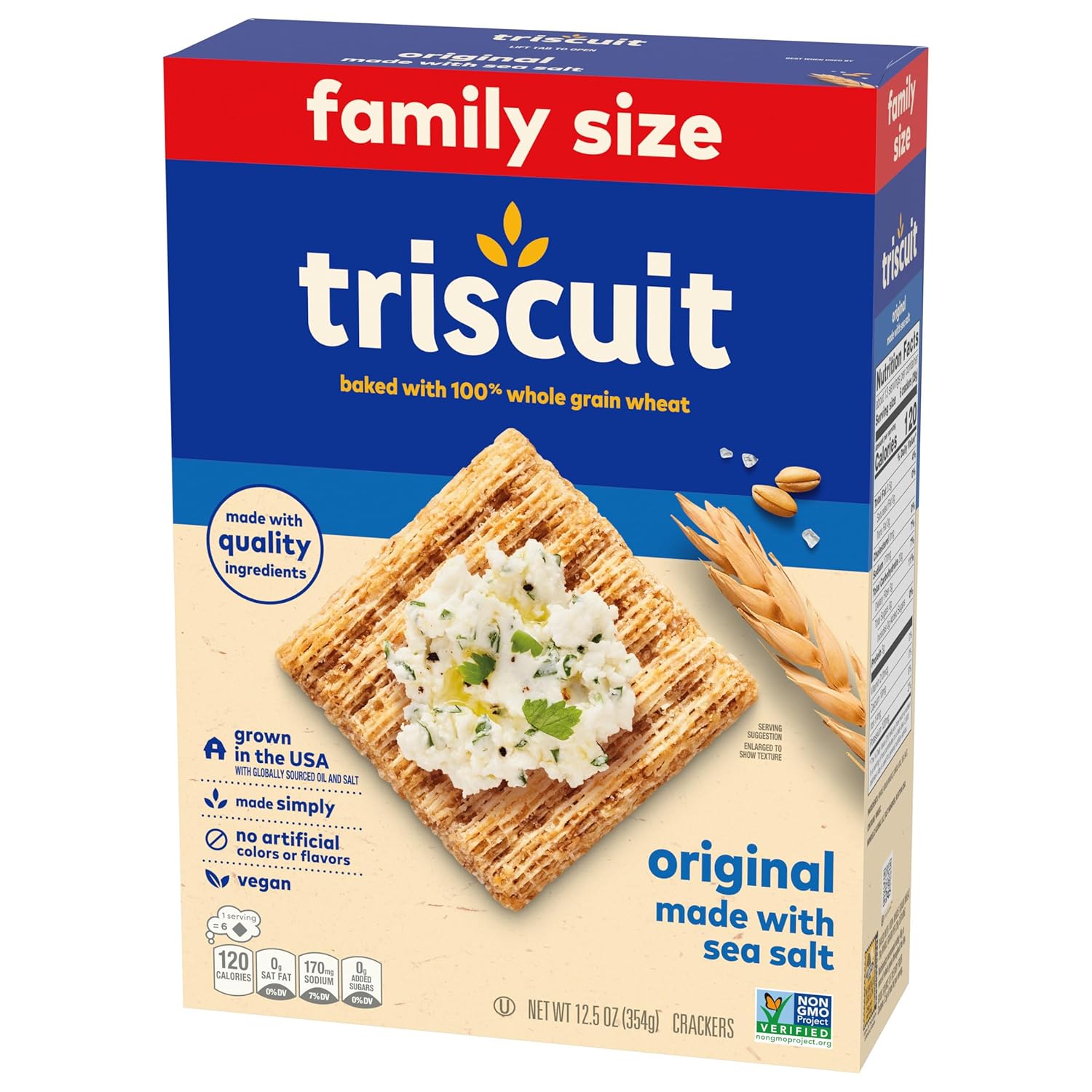 Triscuit Original Whole Grain Wheat Crackers – Clean-Label Vegan Crackers for Wellness Pantry and Lunch Bag, 12.5 oz
