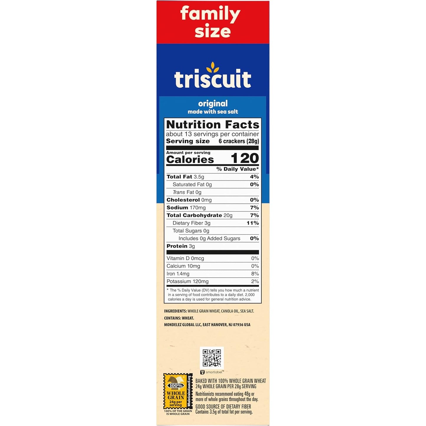 Triscuit Original Whole Grain Wheat Crackers – Clean-Label Vegan Crackers for Wellness Pantry and Lunch Bag, 12.5 oz