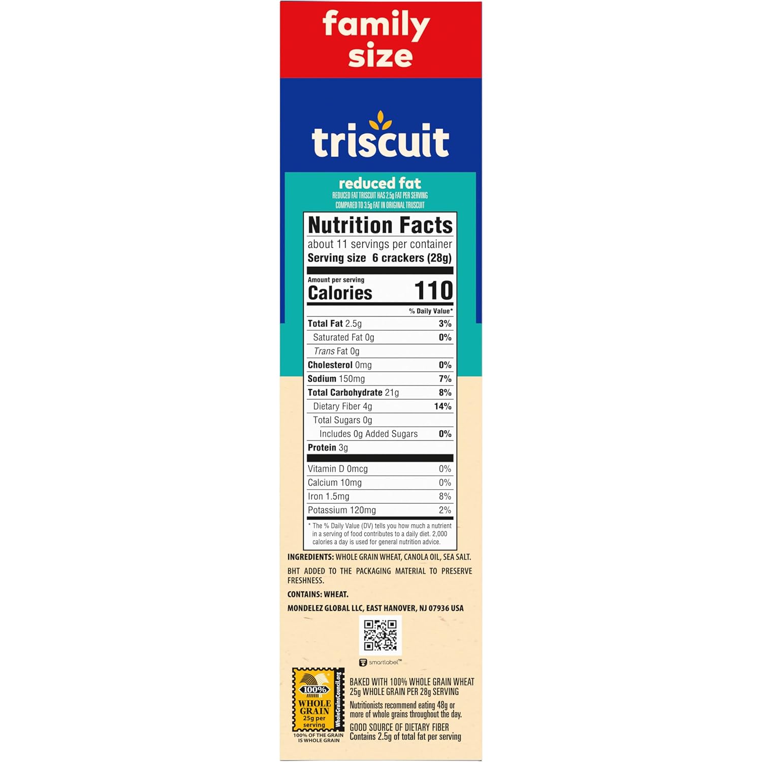 Triscuit Reduced Fat Crackers – Clean Ingredient Office Desk Snack for Calorie-Conscious Wellness Enthusiasts