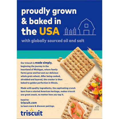 Triscuit Reduced Fat Crackers – Clean Ingredient Office Desk Snack for Calorie-Conscious Wellness Enthusiasts