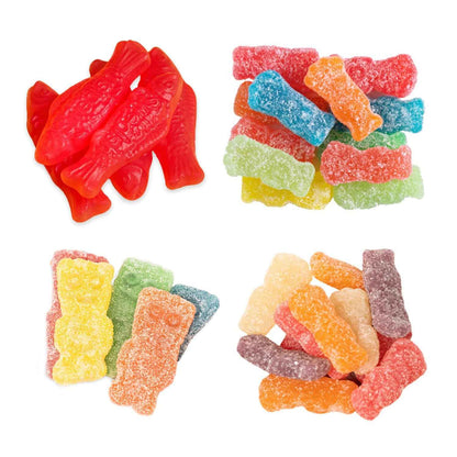 SOUR PATCH KIDS & SWEDISH FISH Halloween Candy Variety Pack – Kid-Friendly Individually Wrapped Goodie Bags for Family